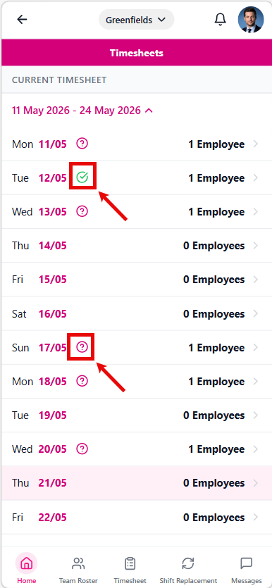 Finalised day status