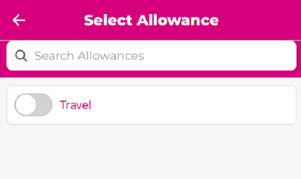 Optional allowance selection in mobile clocking