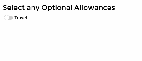 Optional allowance selection in time kiosk