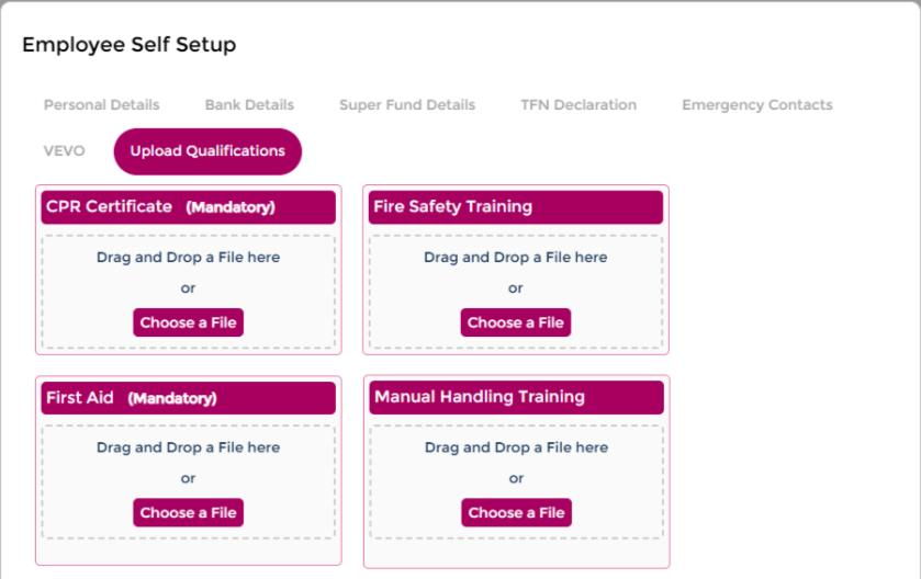 Mandatory qualification in onboarding setup