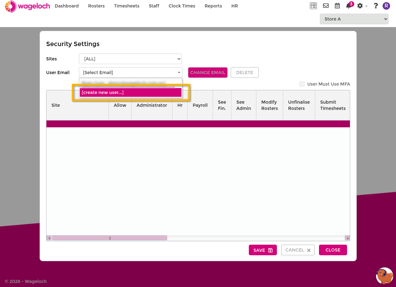 Create user flow