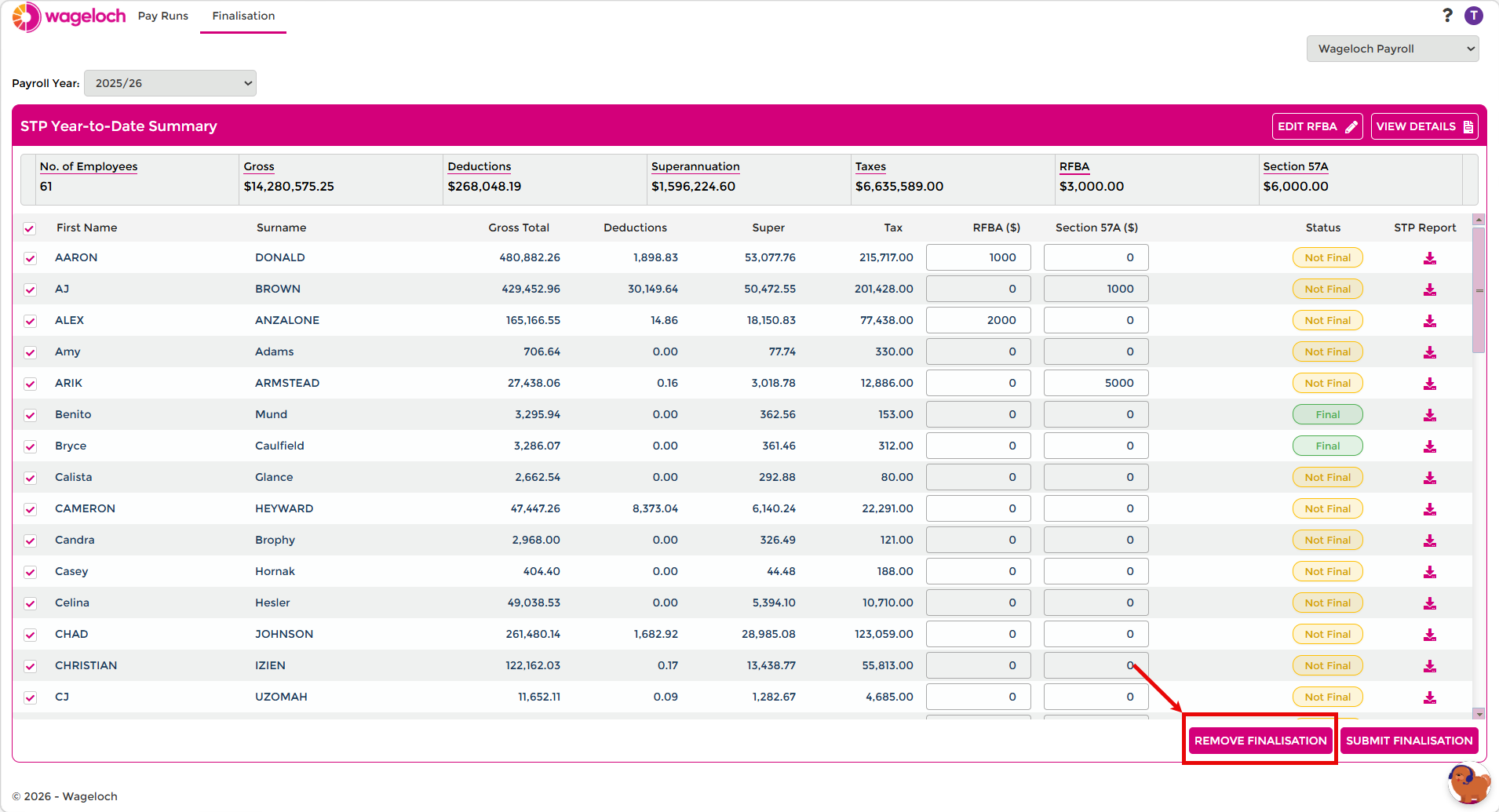 Remove finalisation flow for post-finalisation corrections