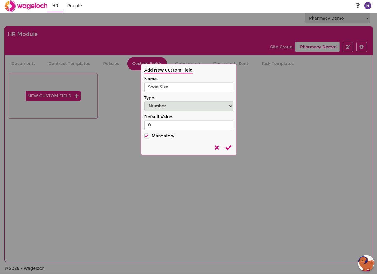 Create a custom field