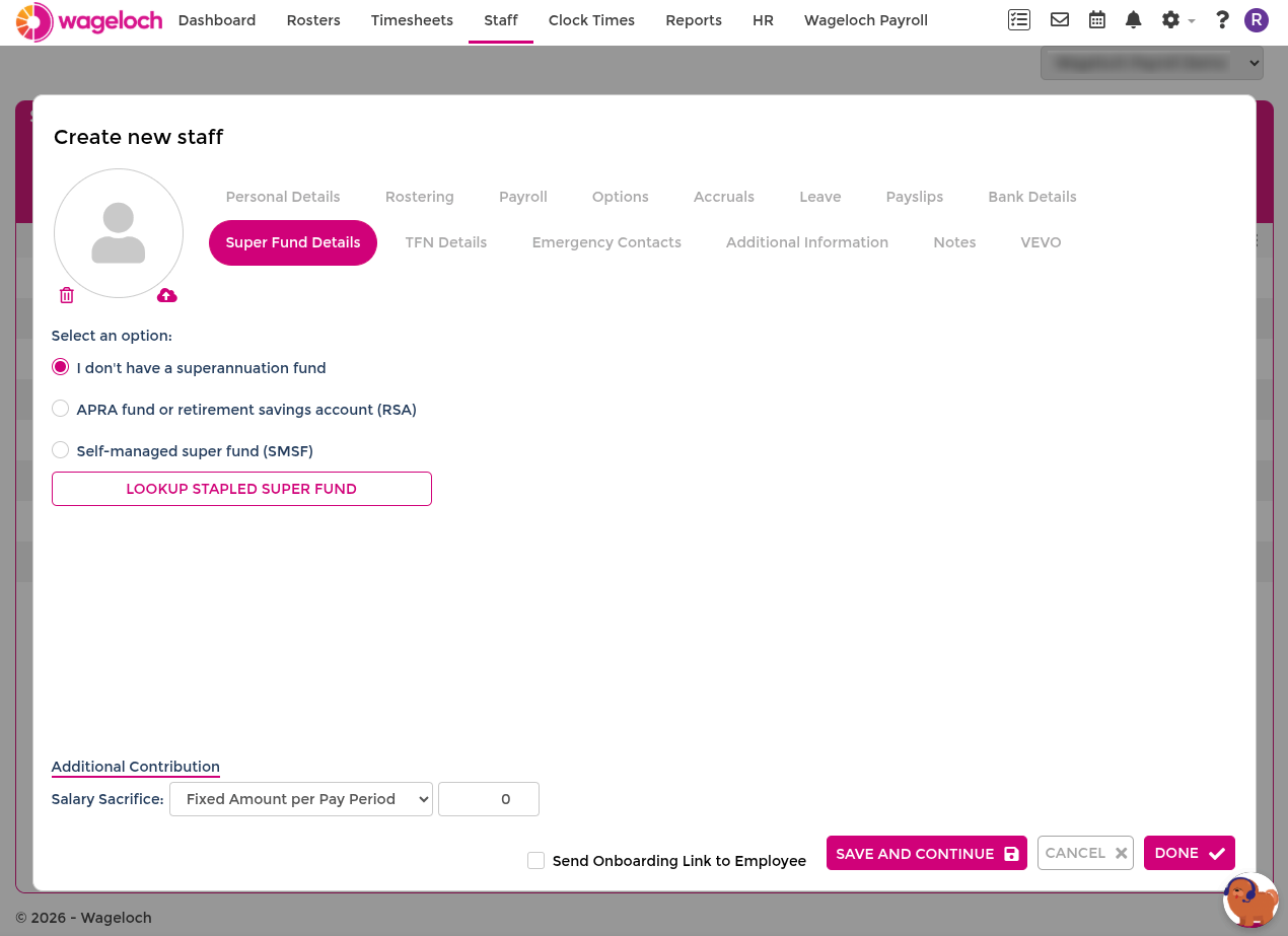 Create staff card manually