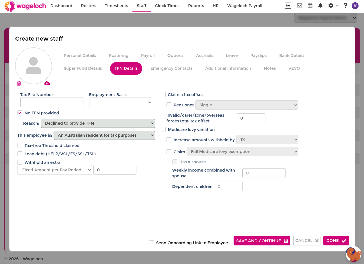 Create staff card manually